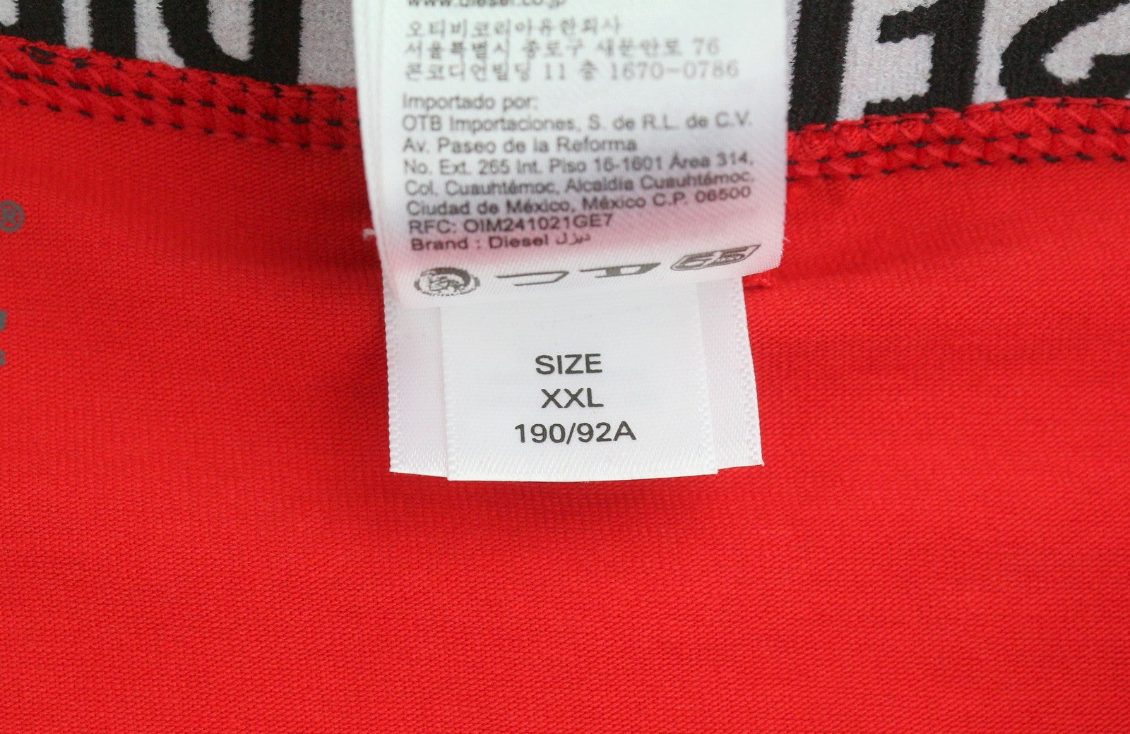 DIESEL UMBX-Shawnthreepack-RG Men Underwear 2XL Elastic Waist Trunks Boxer 3PC