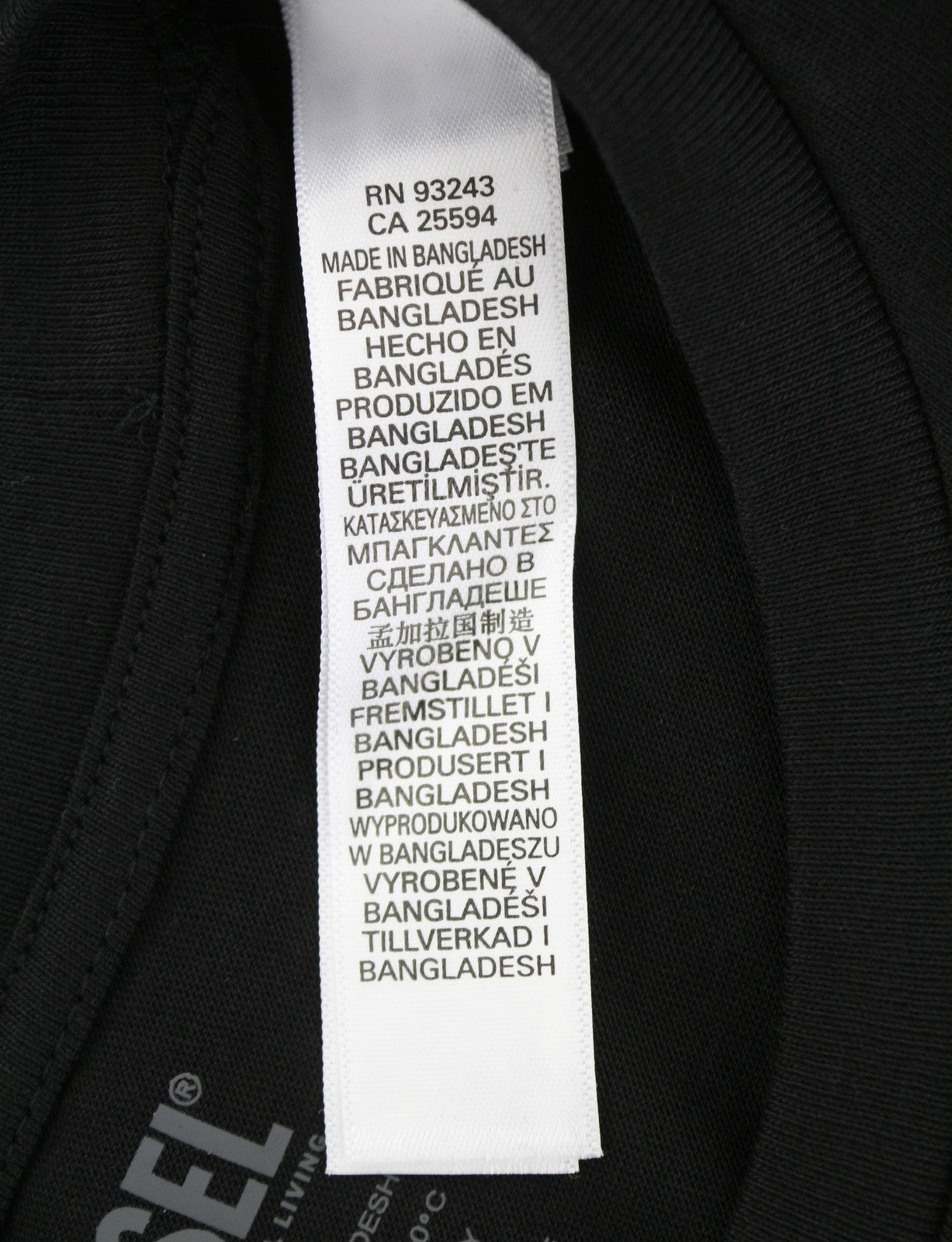 DIESEL UMTEE-Randal-Tube-Twopack Men T-Shirt L Black Tricot Slim Short Sleeve