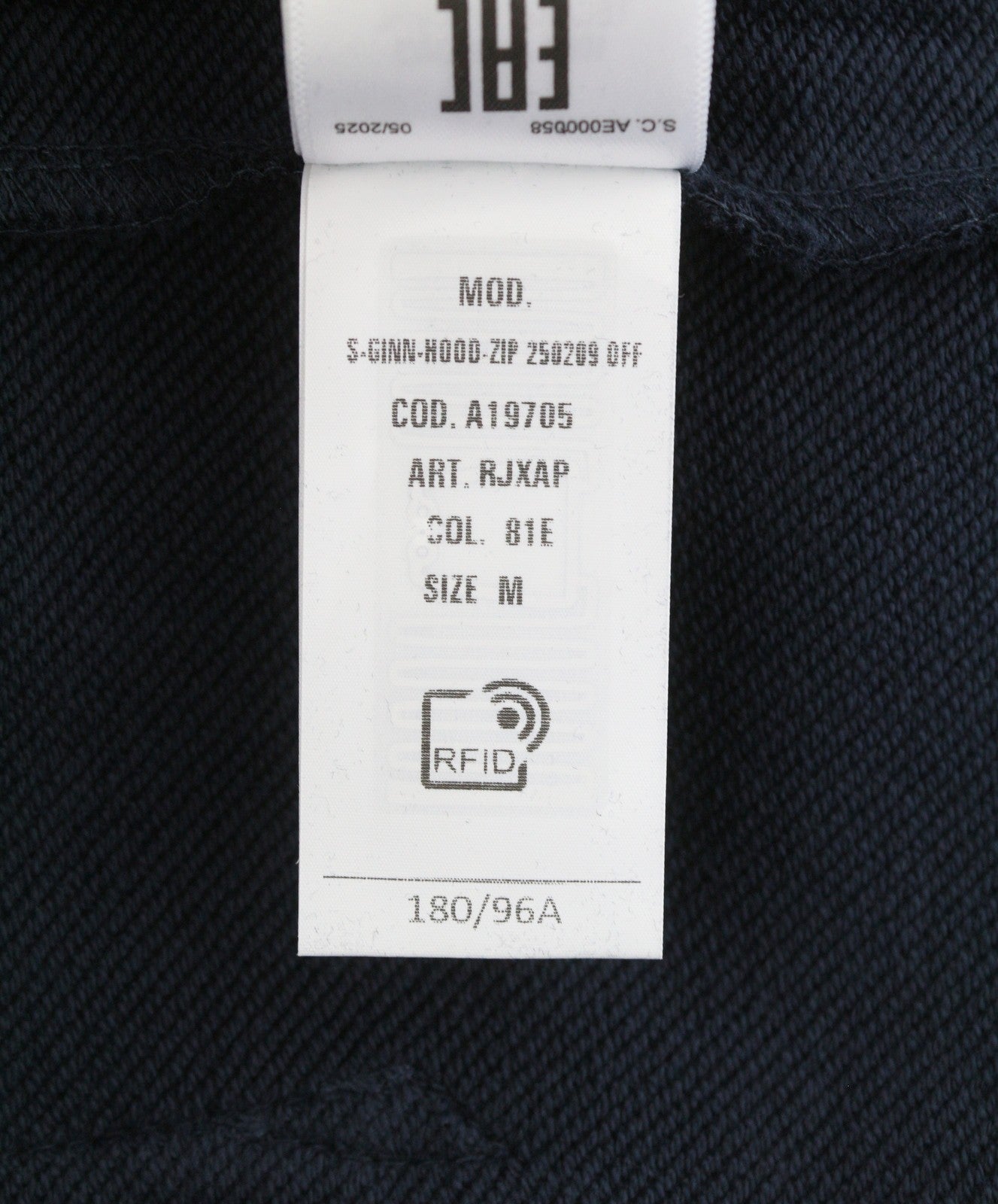 DIESEL S-Ginn-Hood-Zip 250209 Off Men Hoodie M Dark Blue Cotton Full Zip RRP175