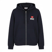 DIESEL S-Ginn-Hood-Zip 250209 Off Men Hoodie 2XL Blue Cotton Full Zip RRP175