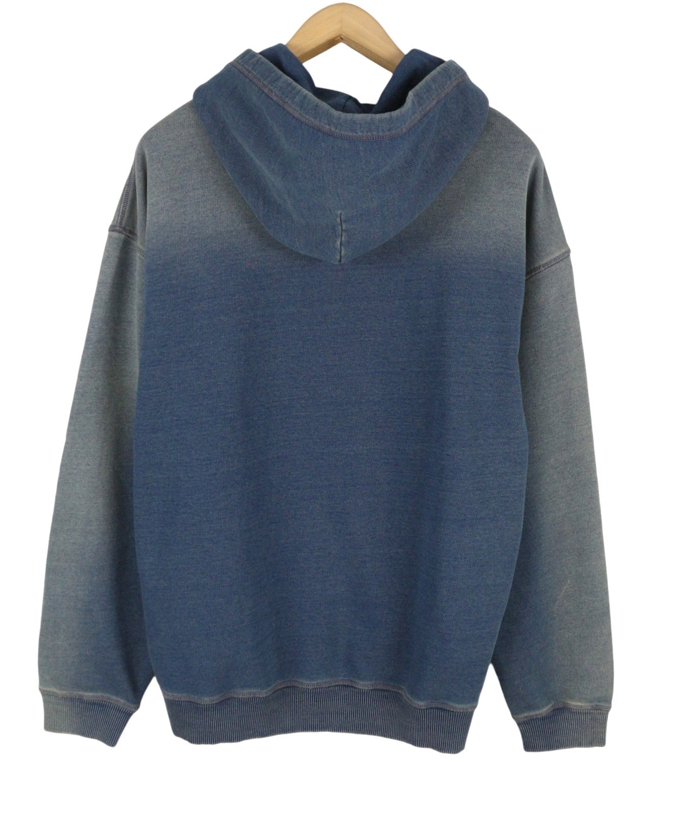DIESEL S-Boxt-Hood-R6 Men Hoodie M Blue Faded Kangaroo Pocket Pull On RRP250