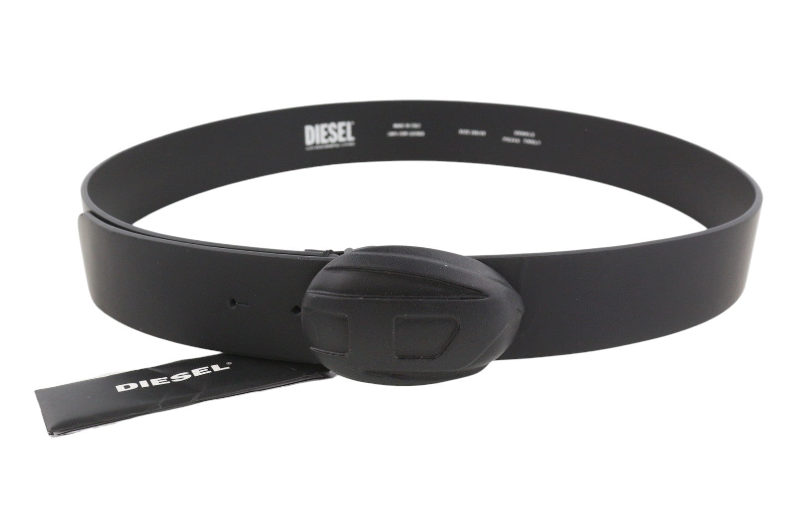 DIESEL 1DR-POD B-1DR POD 40 Men Belt 100 CM Black Leather Press Stud RRP175