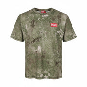 DIESEL T-Boxt-R12 Men T-Shirt M Green Camouflage Crew Neck Short Sleeve