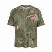 DIESEL T-Boxt-R12 Men T-Shirt L Green Camouflage Crew Neck Short Sleeve