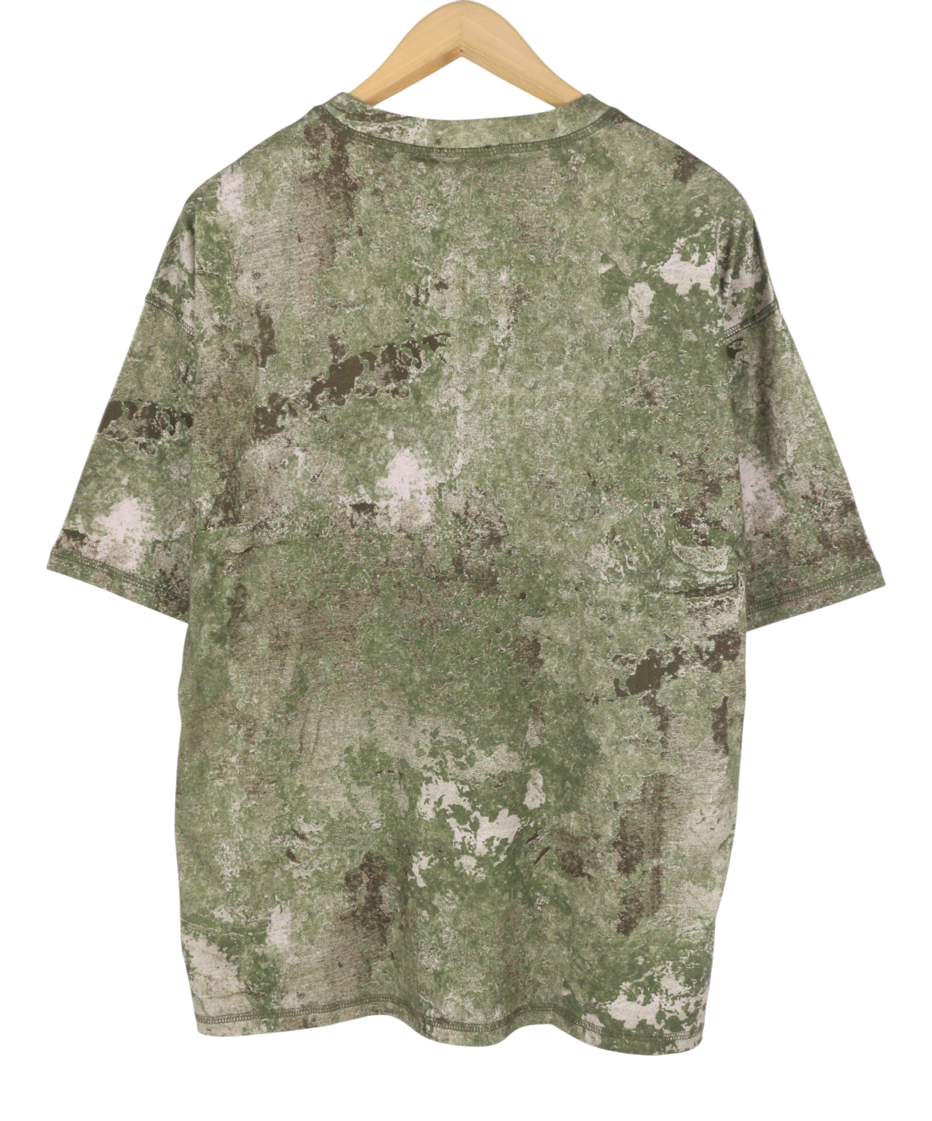 DIESEL T-Boxt-R12 Men T-Shirt L Green Camouflage Crew Collar Short Sleeve