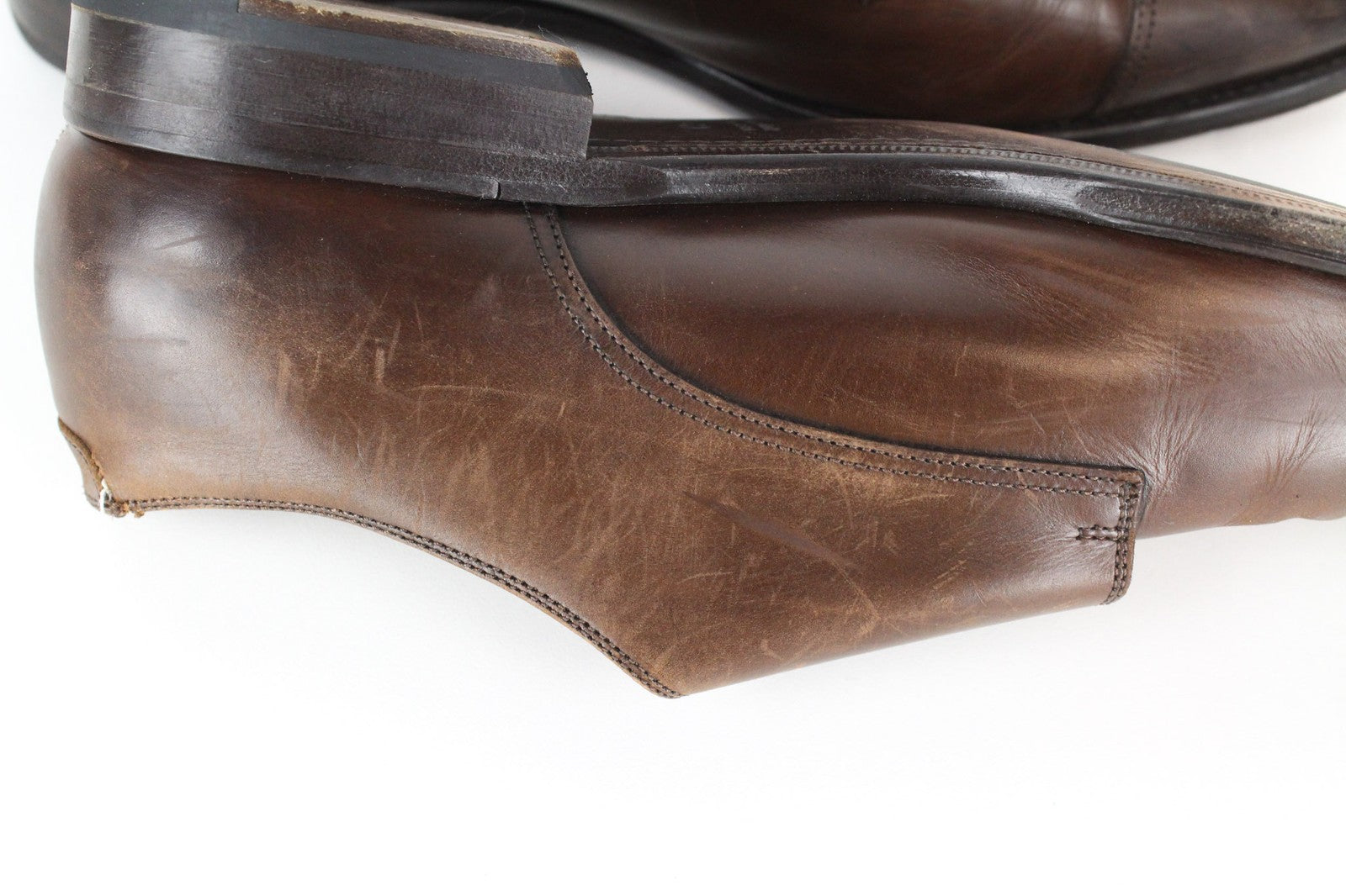SUITSUPPLY Men Formal Shoes EU42.5 Mid Brown Leather Double Monk Strap Classic