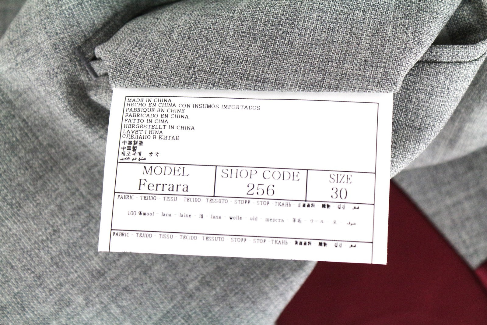 SUITSUPPLY La Spalla Men Suit UK50S Single-Breasted Pure Wool Grey 3 Piece