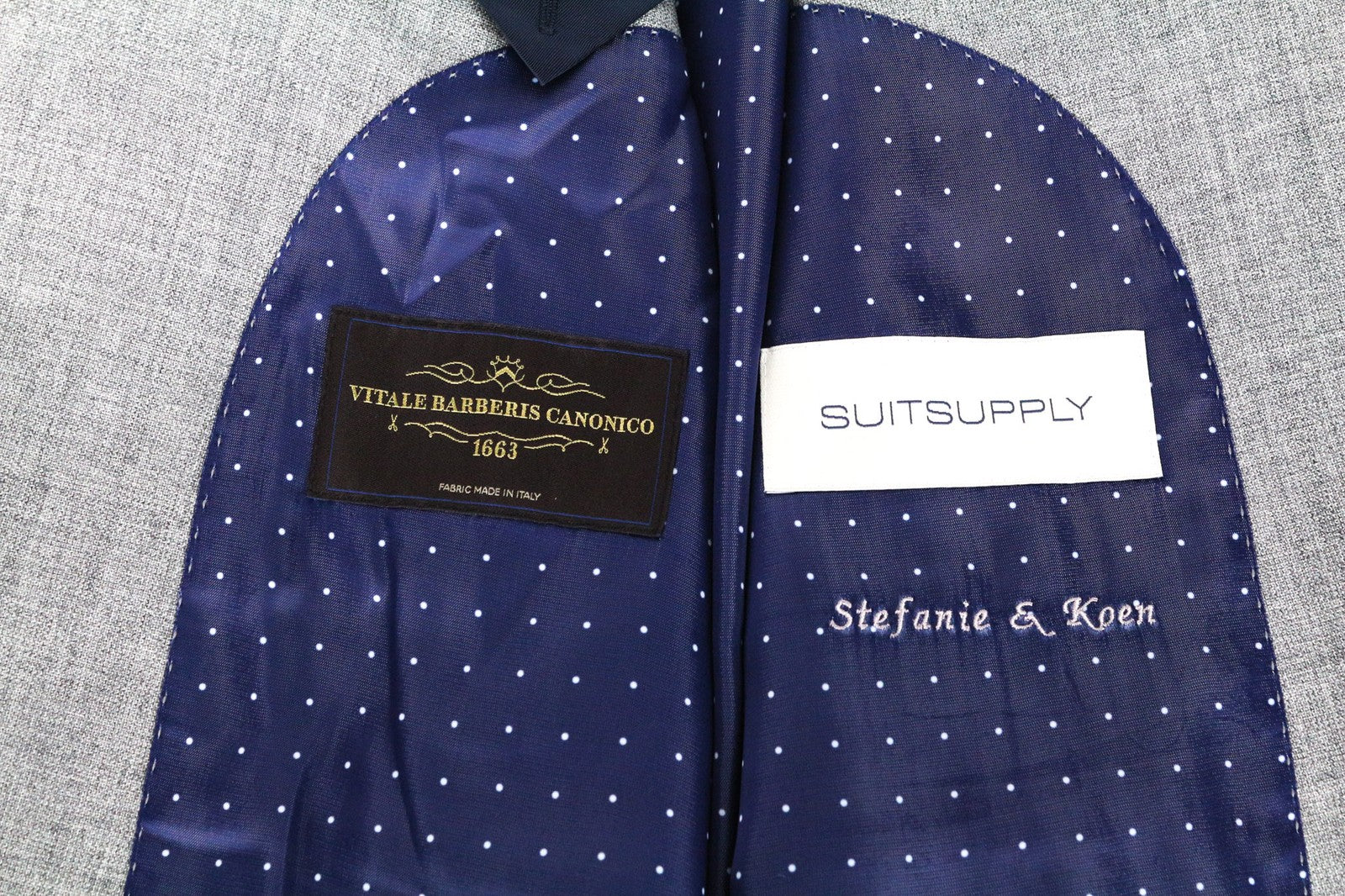 SUITSUPPLY La Spalla Men Suit UK50S Single-Breasted Pure Wool Grey 3 Piece