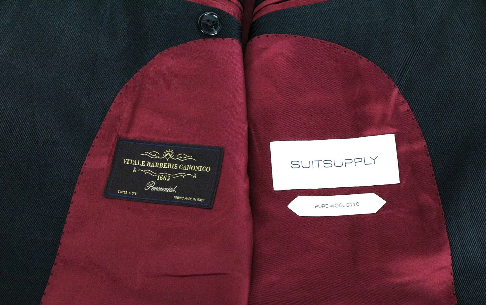 SUITSUPPLY Lazio Tuxedo Men Suit UK46R Velvet Wool Super 110 Slim Black 3 Piece