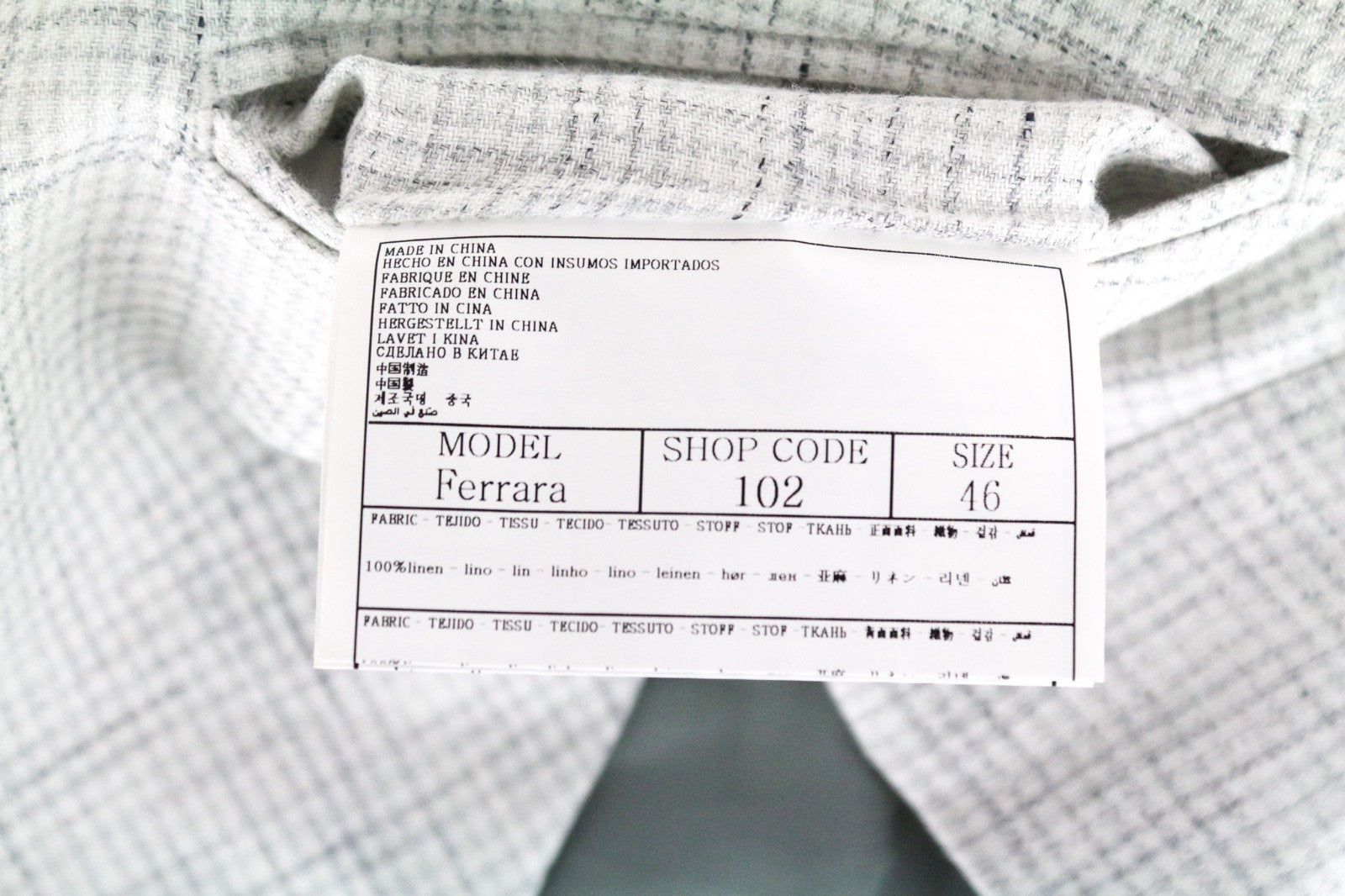 SUITSUPPLY Ferrara Men Suit UK36R Patterned Linen Trousers Vest Grey 2Piece