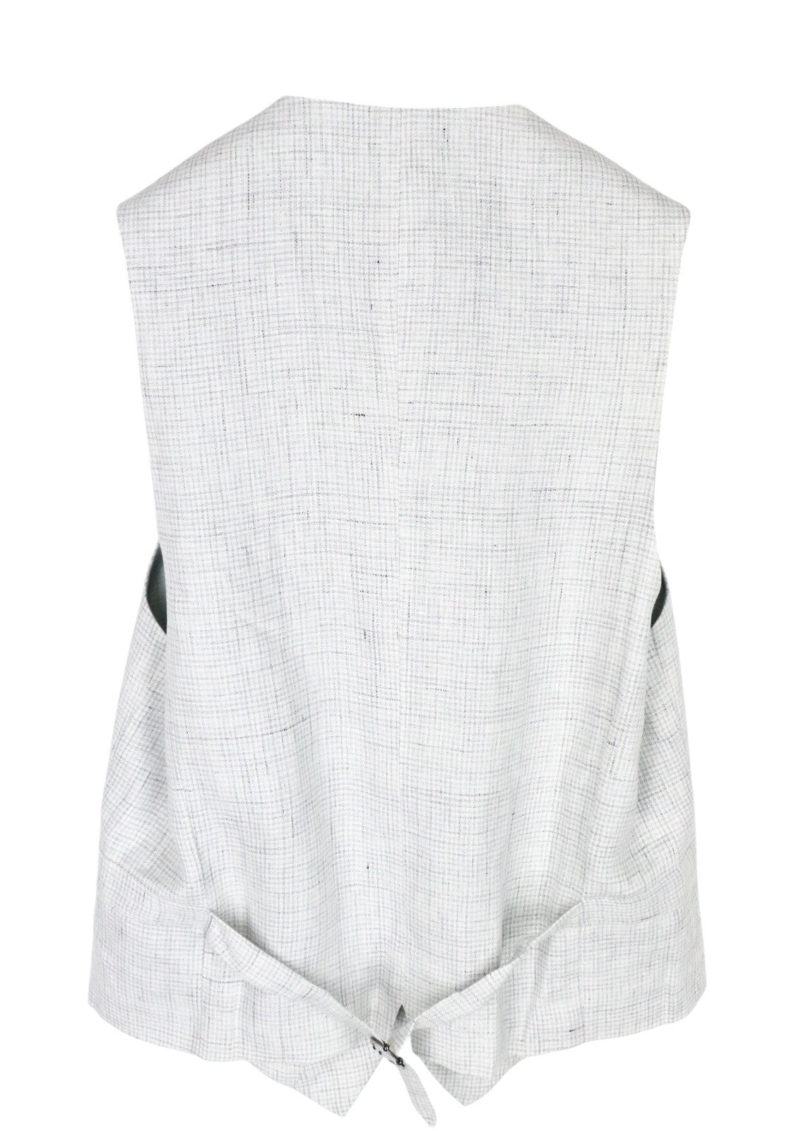 SUITSUPPLY Ferrara Men Suit UK36R Patterned Linen Trousers Vest Grey 2Piece