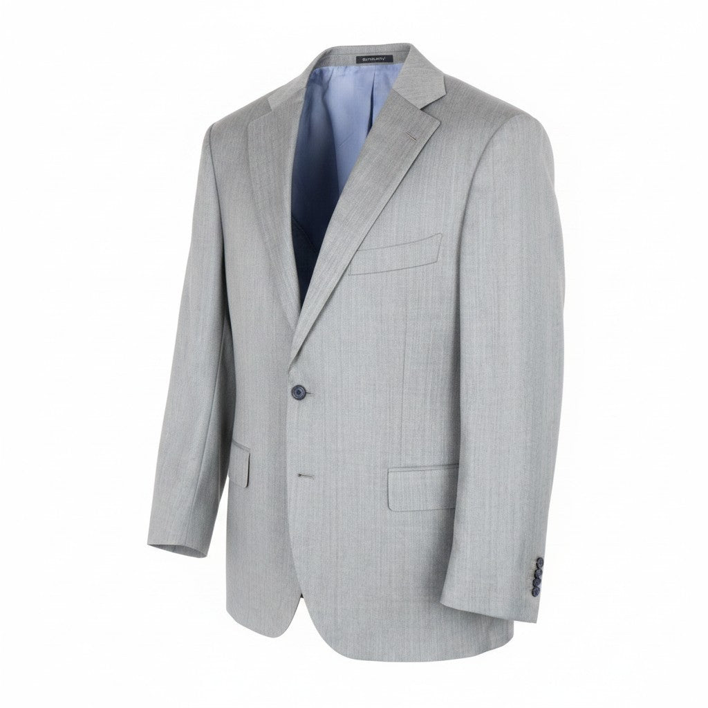 SUITSUPPLY La Spalla Men Blazer UK50R Grey Wool Silk Single-Breasted Notch