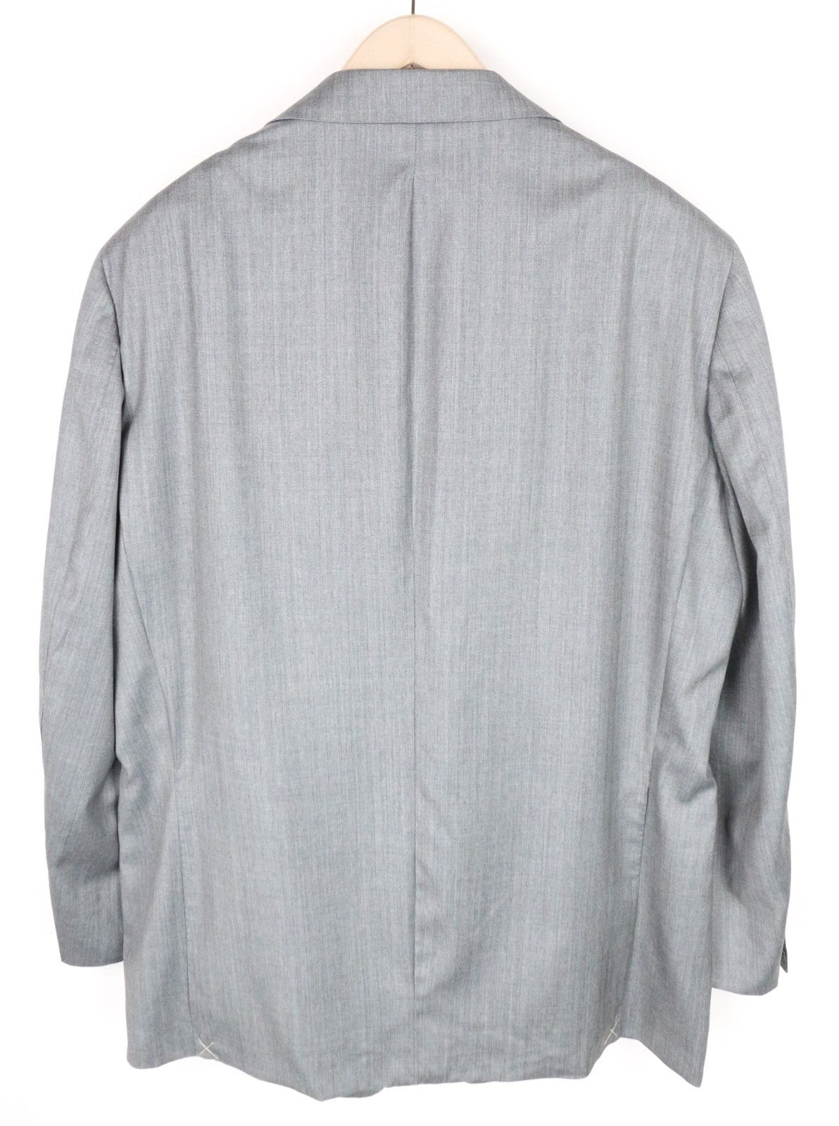 SUITSUPPLY La Spalla Men Blazer UK50R Grey Wool Silk Single-Breasted Notch