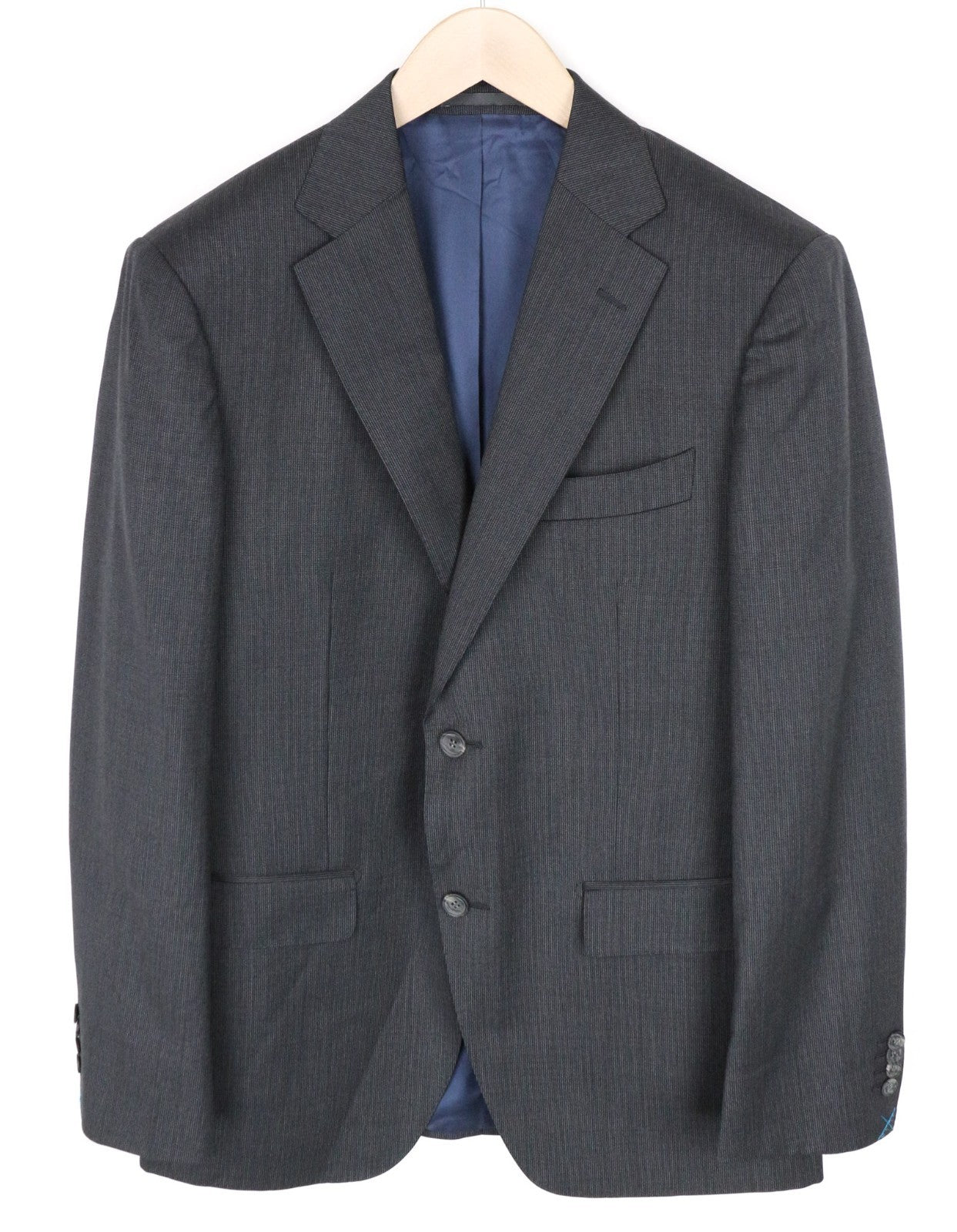SUITSUPPLY Napoli Men Blazer UK38R Grey Straight Slim Fit Pure Wool Super 110s