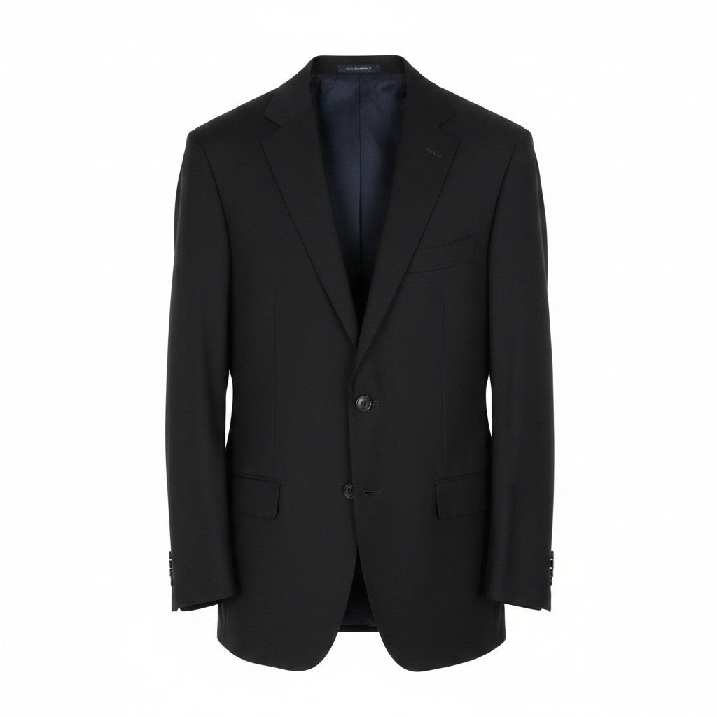 SUITSUPPLY Sienna Men Blazer UK38L Black Pure Wool Super 150's Single-Breasted