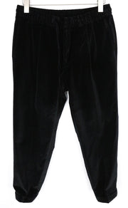 SUITSUPPLY Brescia Men Trousers UK32S Black Stretch Pleated Formal Velvet