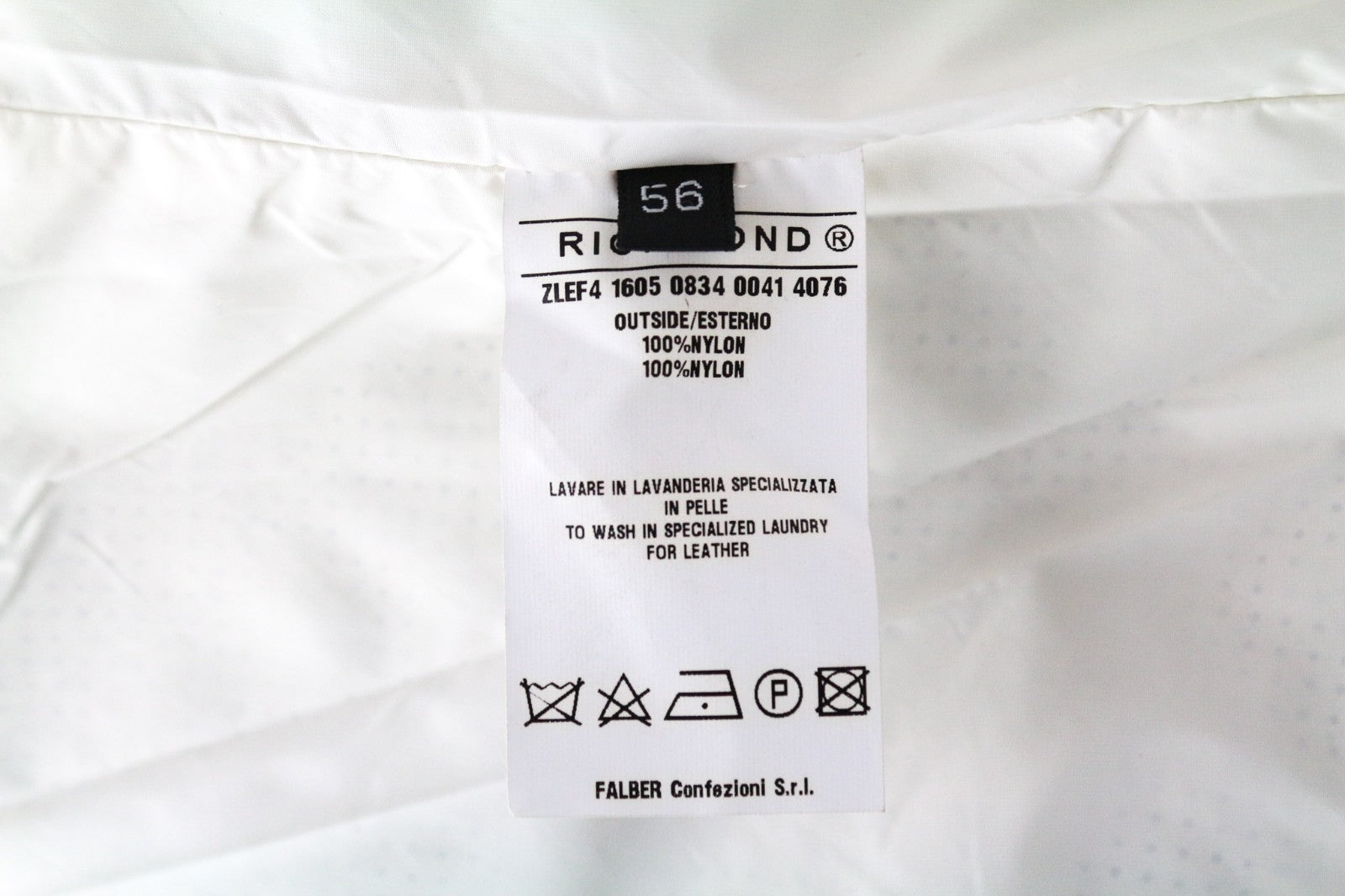 RICHMOND Men Jacket 56 XL Off-White Lightweight Multi Pocket Zipped Casual