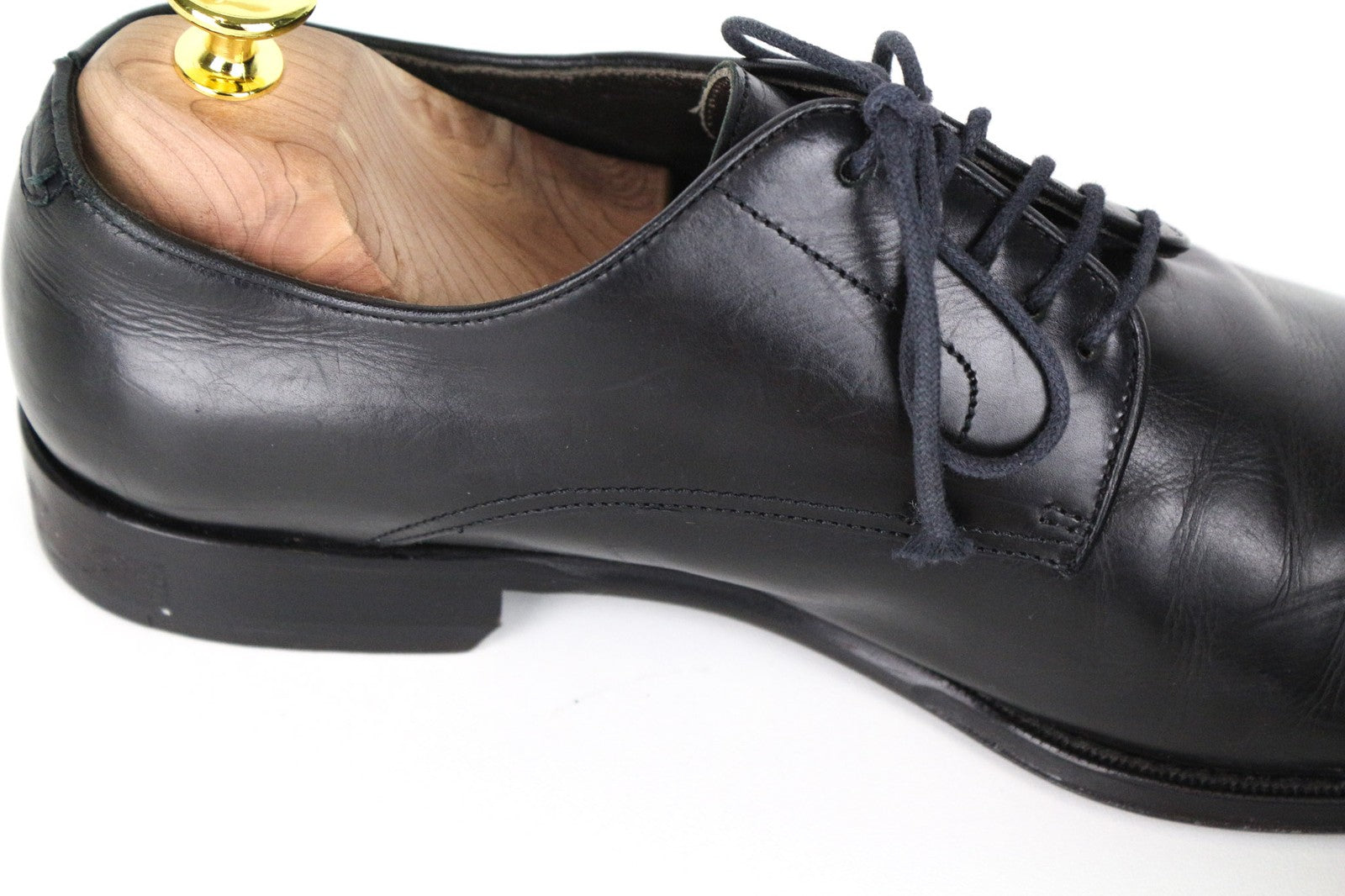 SUITSUPPLY Men Formal Shoes EU40.5 Black Genuine Leather Classic Laced Low-Top