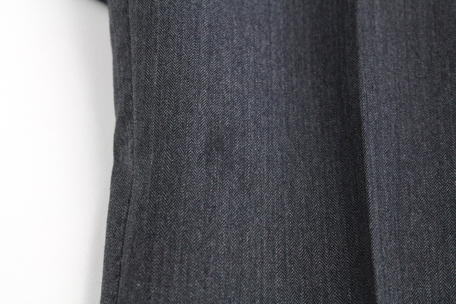 SUITSUPPLY La Spalla Men Suit UK36R Herringbone Grey 2-Piece Slim Wool S130s