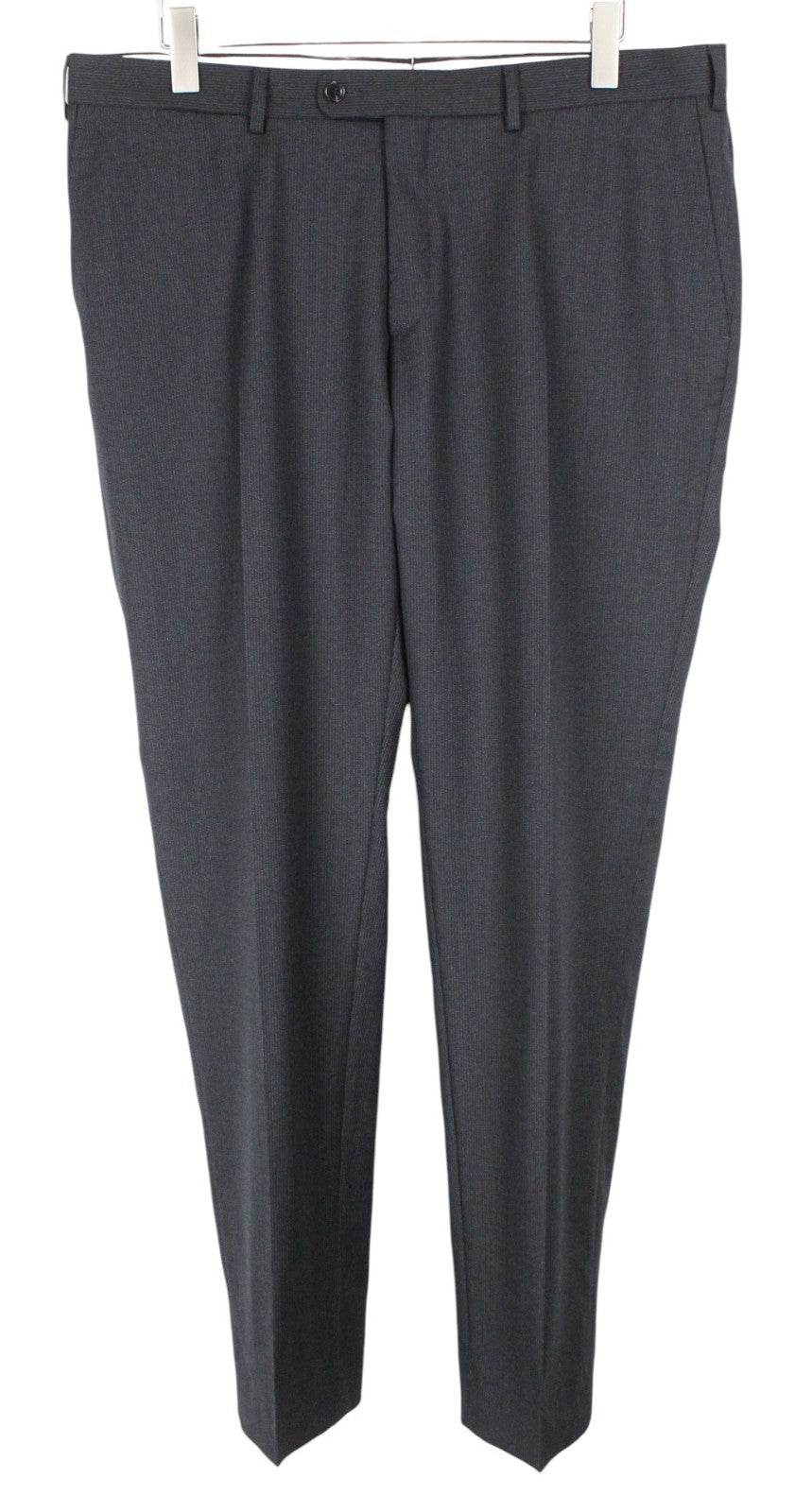 SUITSUPPLY Brescia Men Trousers UK40S Dark Grey Striped Slim Pure Wool Classic