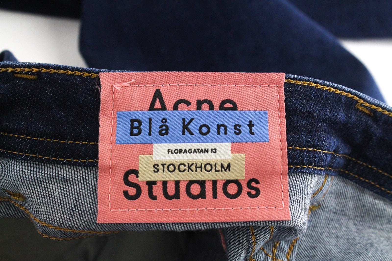 ACNE STUDIOS Climb Women Jeans W23/L32 Dark Blue Skinny Stretch Classic Zip-Fly