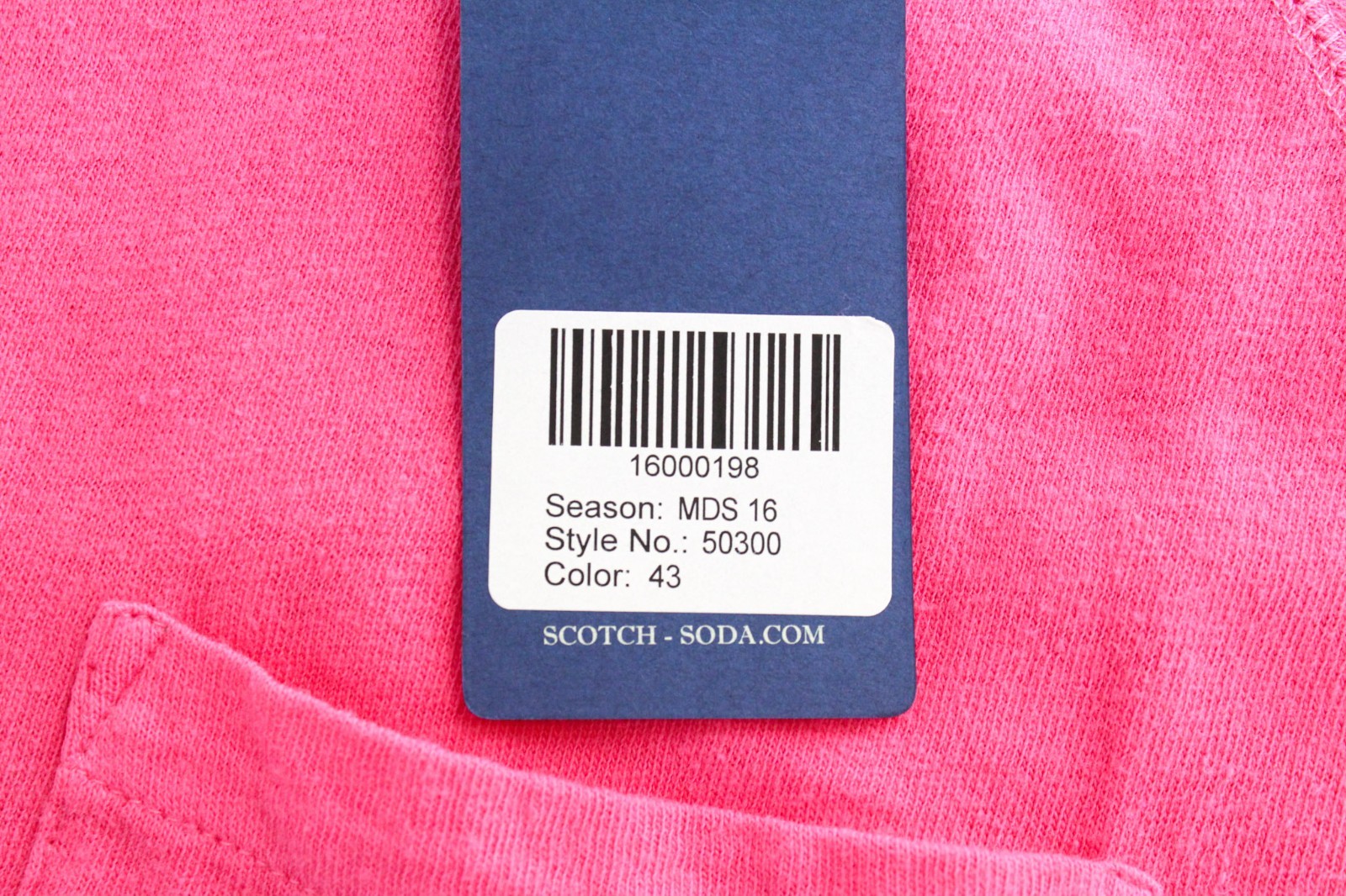 SCOTCH & SODA Men T-Shirt S Fuchsia Pink Jersey Round Neck Classic Pull On