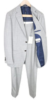 SUITSUPPLY Havana Patch Men Suit UK40L Wool S120s Grey 2-Piece Melange Slim