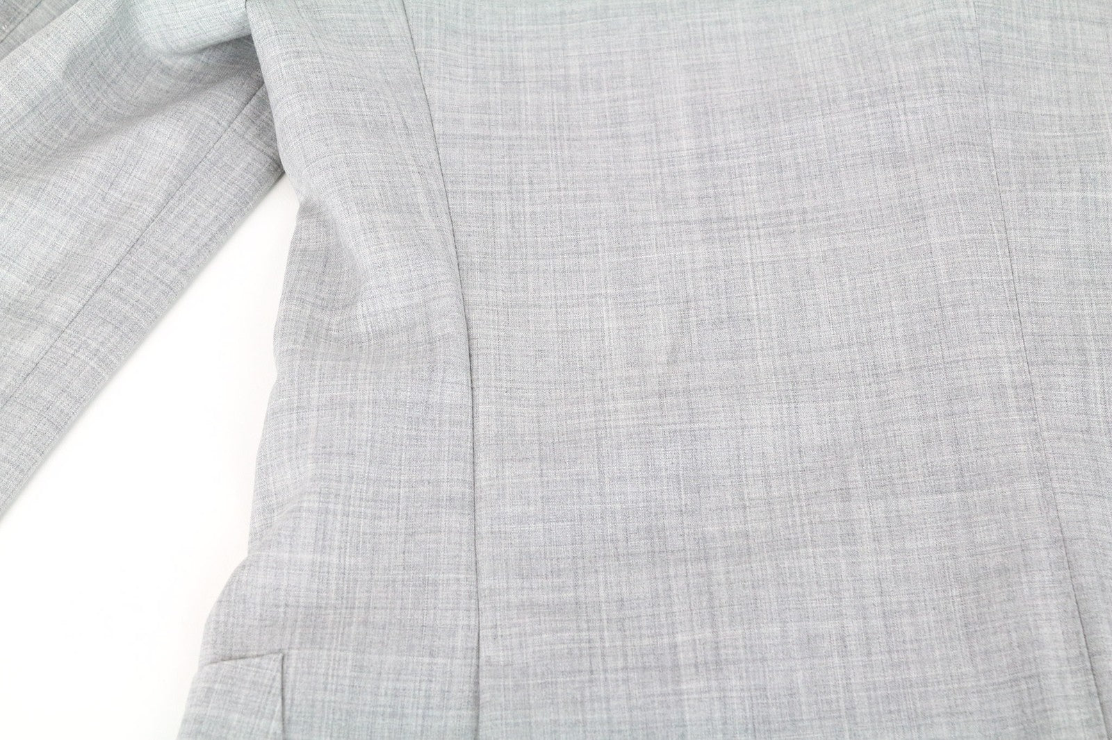 SUITSUPPLY Havana Patch Men Suit UK40L Wool S120s Grey 2-Piece Melange Slim