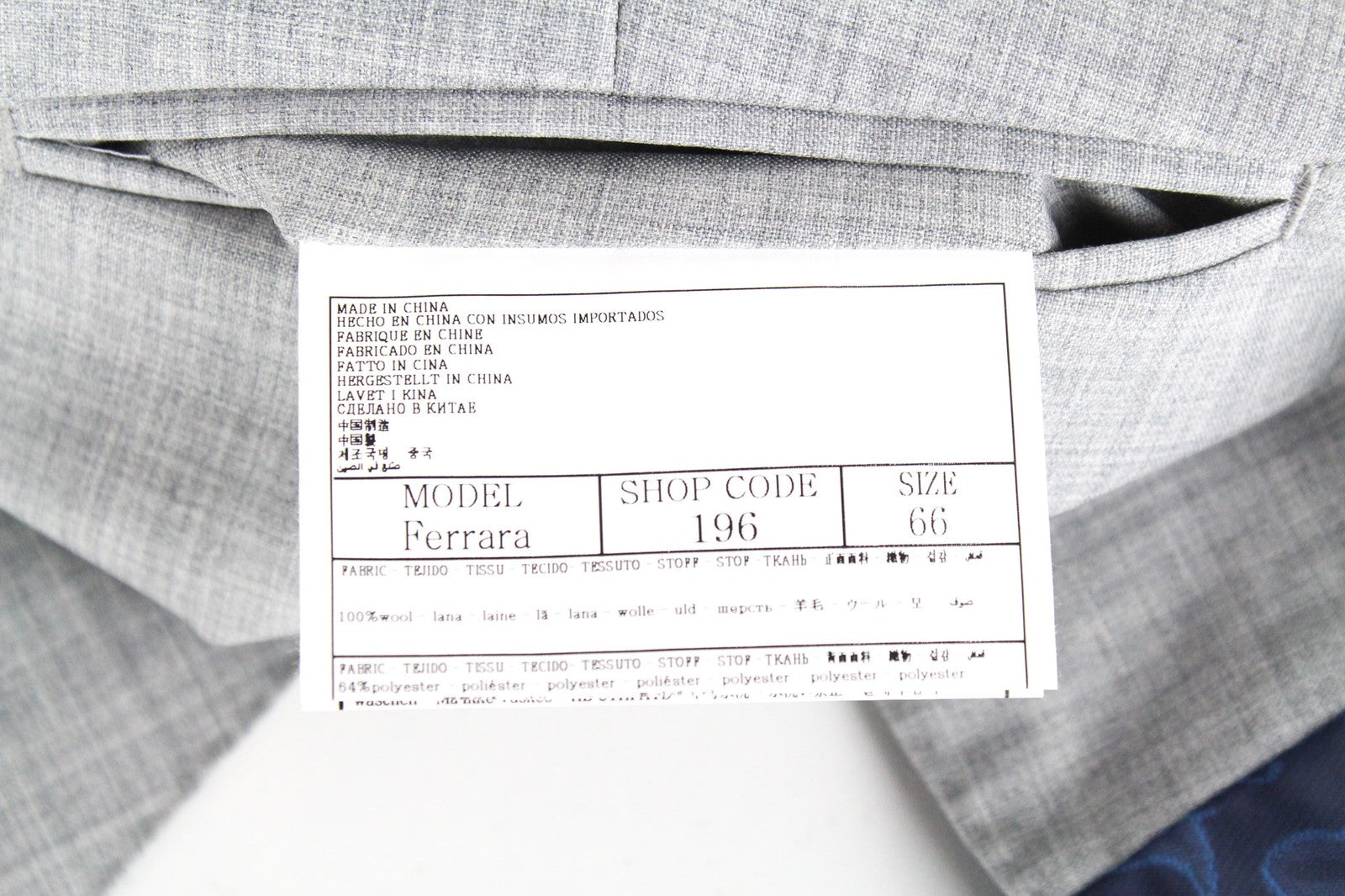 SUITSUPPLY Ferrara Men Waistcoat UK56R Light Grey Melange Slim Pure Wool V-Neck