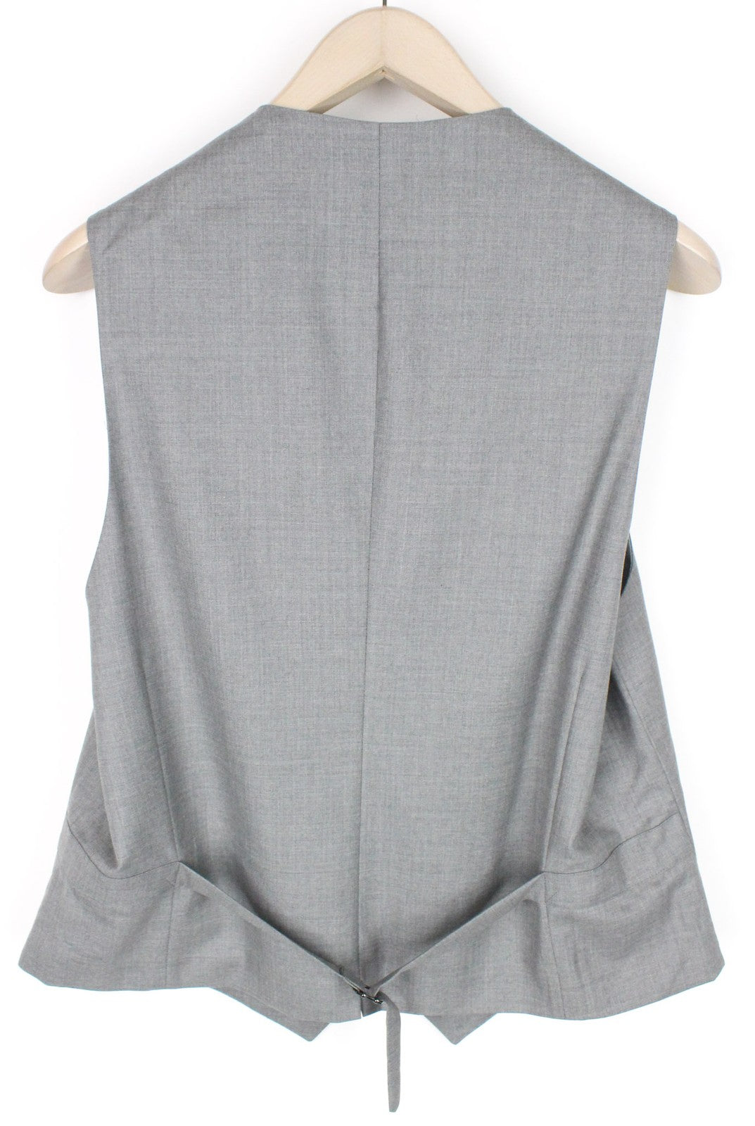 SUITSUPPLY Ferrara Men Waistcoat UK44R Mid Grey Melange Slim Pure Wool Twill