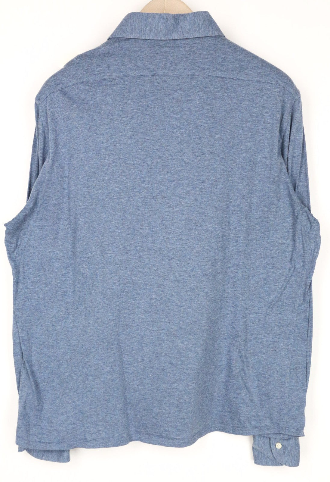 SUITSUPPLY Men Shirt 43/ 17/44/ 17 1/2 Blue Extra Slim Polo Egyptian Cotton