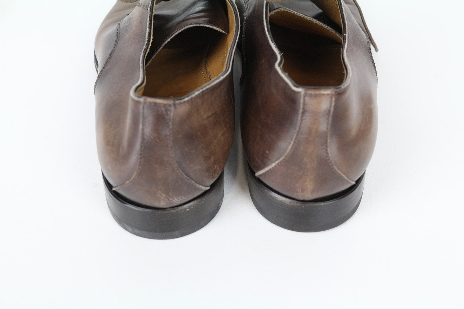 SUITSUPPLY Men Formal Shoes EU43.5 Mid Brown Calf Leather Derby Classic Lace-Up