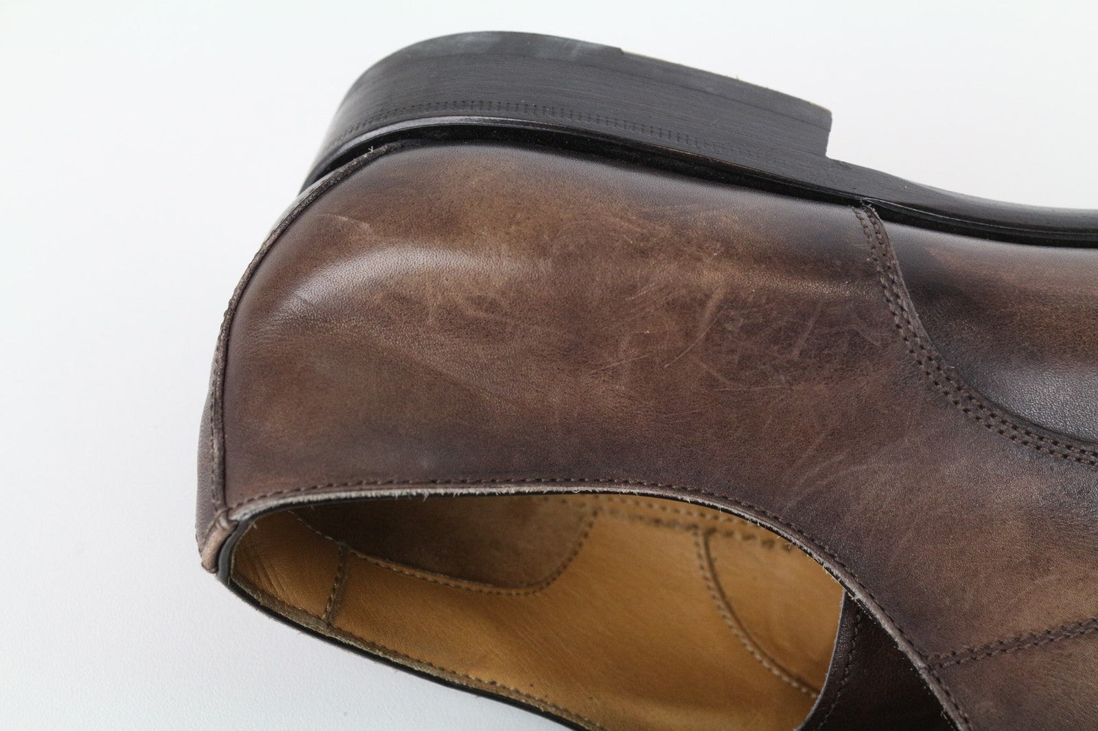 SUITSUPPLY Men Formal Shoes EU43.5 Mid Brown Calf Leather Derby Classic Lace-Up