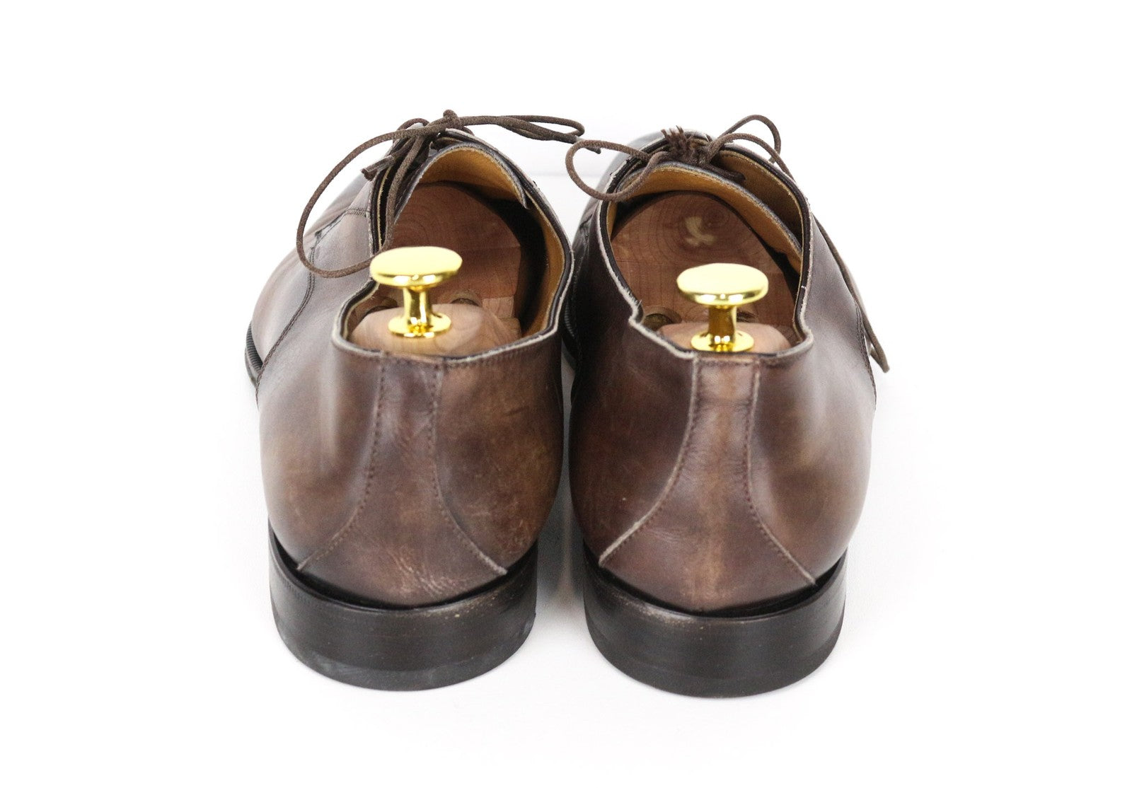 SUITSUPPLY Men Formal Shoes EU43.5 Mid Brown Calf Leather Derby Classic Lace-Up