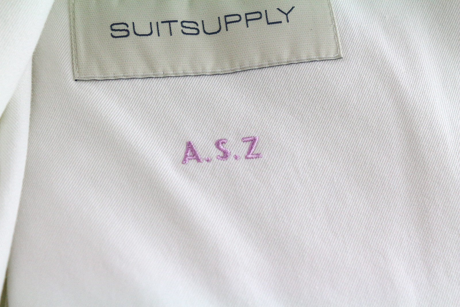 SUITSUPPLY La Spalla Men Suit UK34R White Pure Cotton Single-Breasted 2 Piece