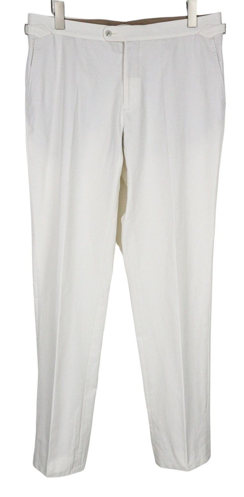SUITSUPPLY Havana Men Suit UK42R Single-Breasted White Slim Pure Cotton 2 Piece