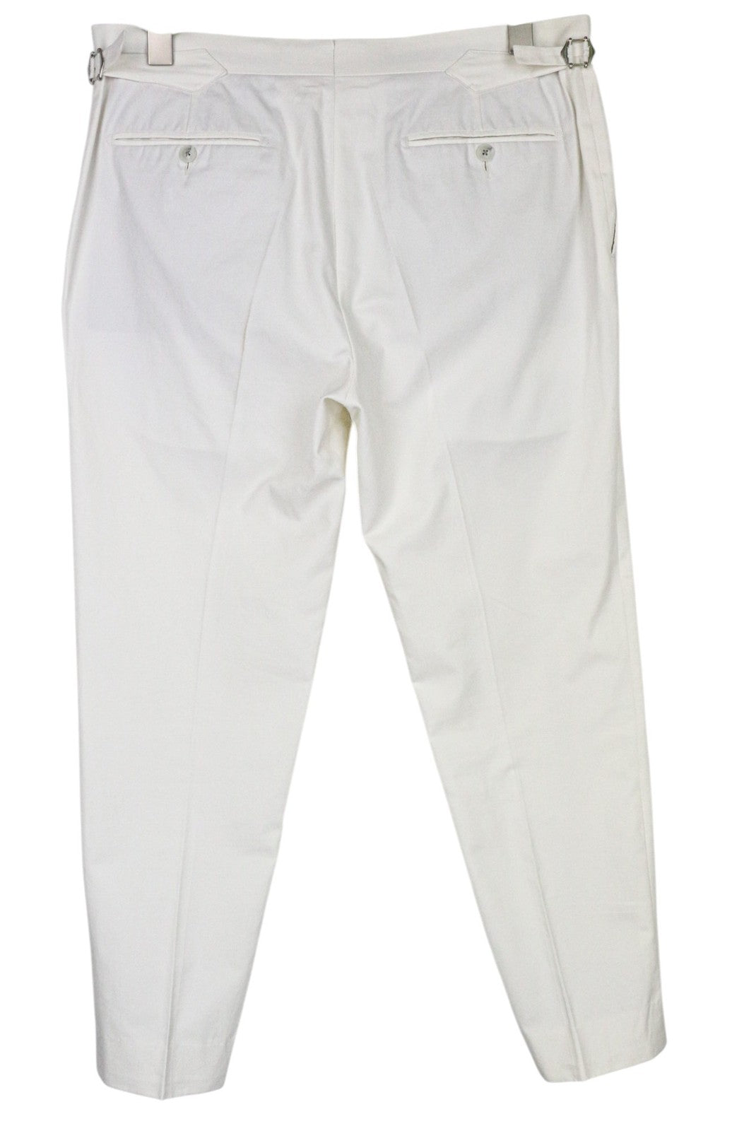 SUITSUPPLY Havana Men Suit UK42S Pleated Classic Off-White Slim Cotton 2 Piece