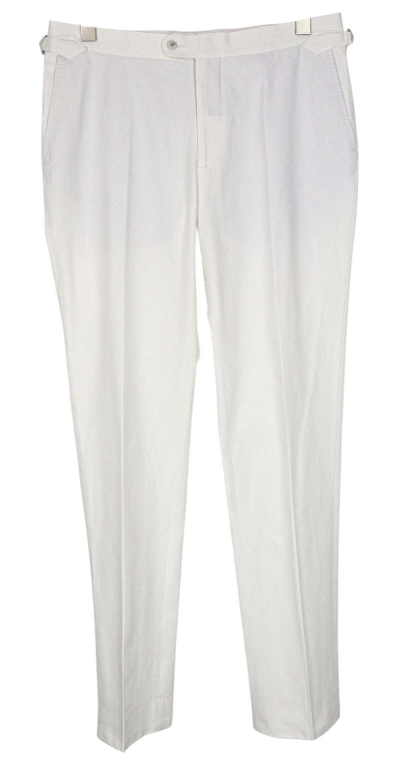 SUITSUPPLY Men Suit M Single-Breasted Unlined Classic Pleated Off-White 2 Piece