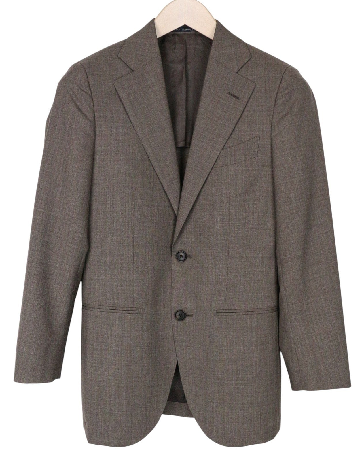 SUITSUPPLY La Spalla Men Blazer UK30R Brown Pure Wool Single-Breasted Formal