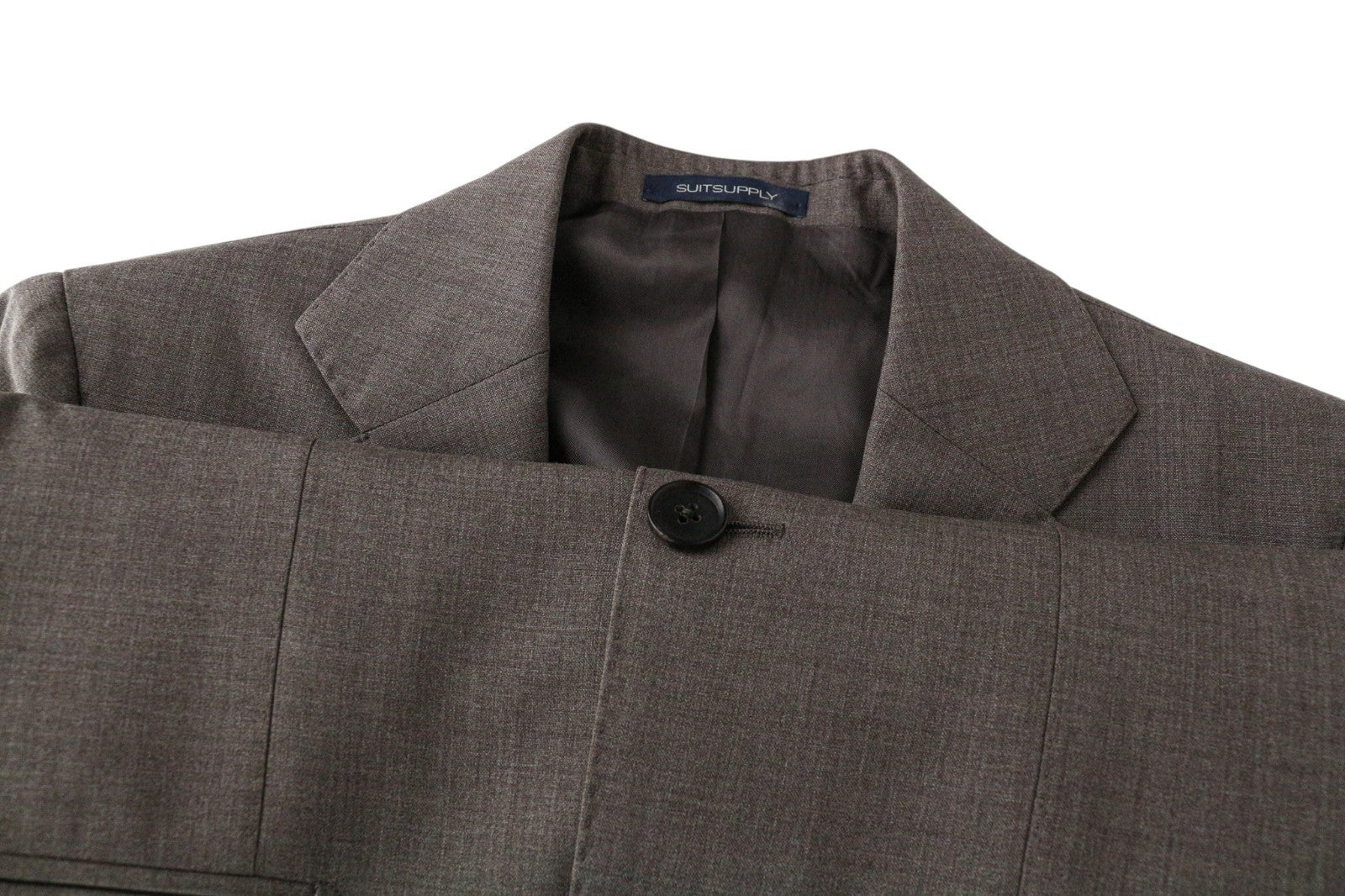 SUITSUPPLY La Spalla Men Blazer UK30R Brown Pure Wool Single-Breasted Formal