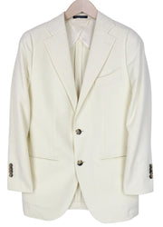 SUITSUPPLY La Spalla Men Blazer UK34R Off-White Wool Classic Single-Breasted