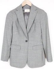 SUITSUPPLY Cameron Women Blazer UK6S 2XS Grey Pure Wool Single-Breasted Lined