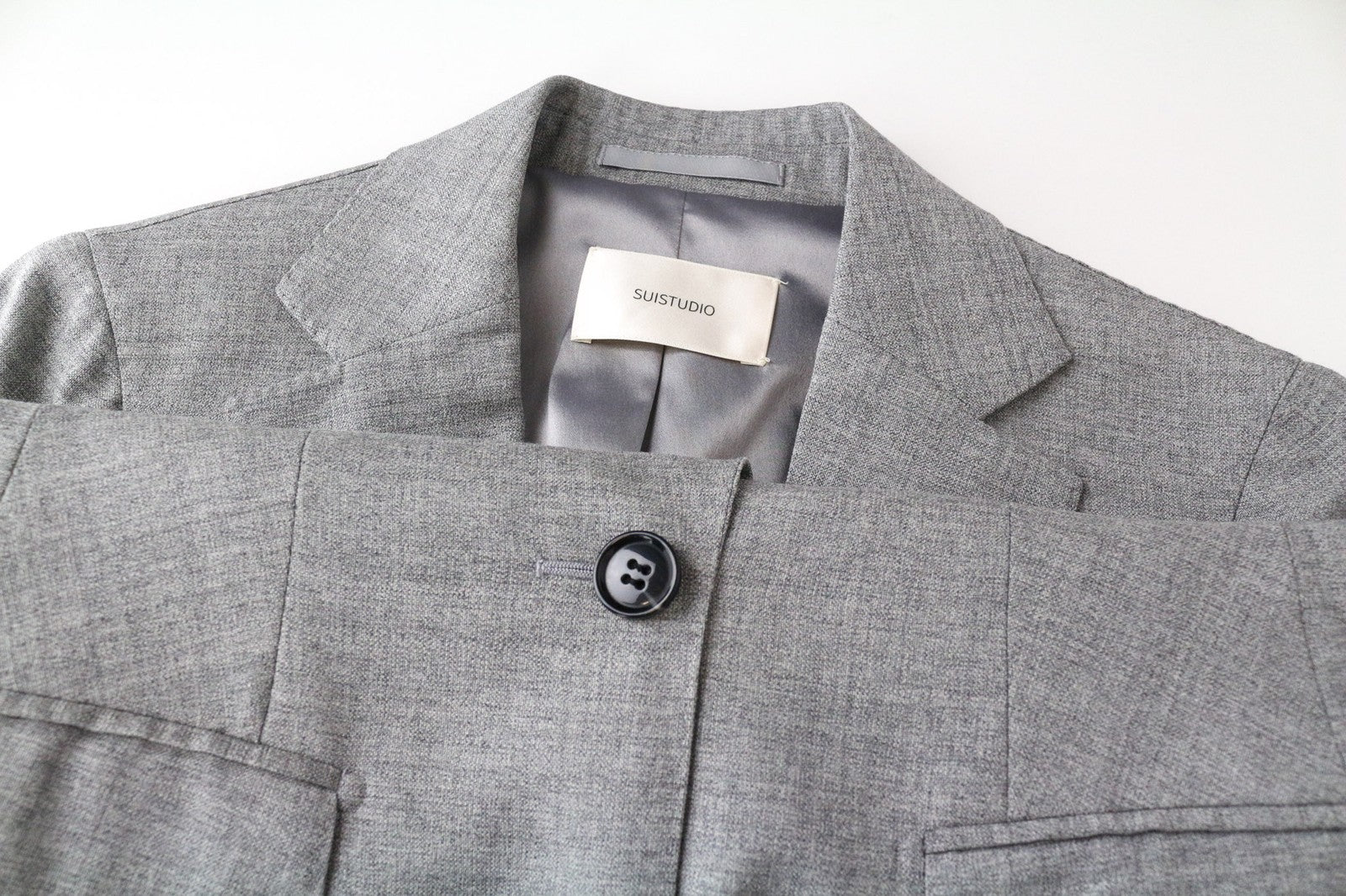 SUITSUPPLY Cameron Women Blazer UK6S 2XS Grey Pure Wool Single-Breasted Lined