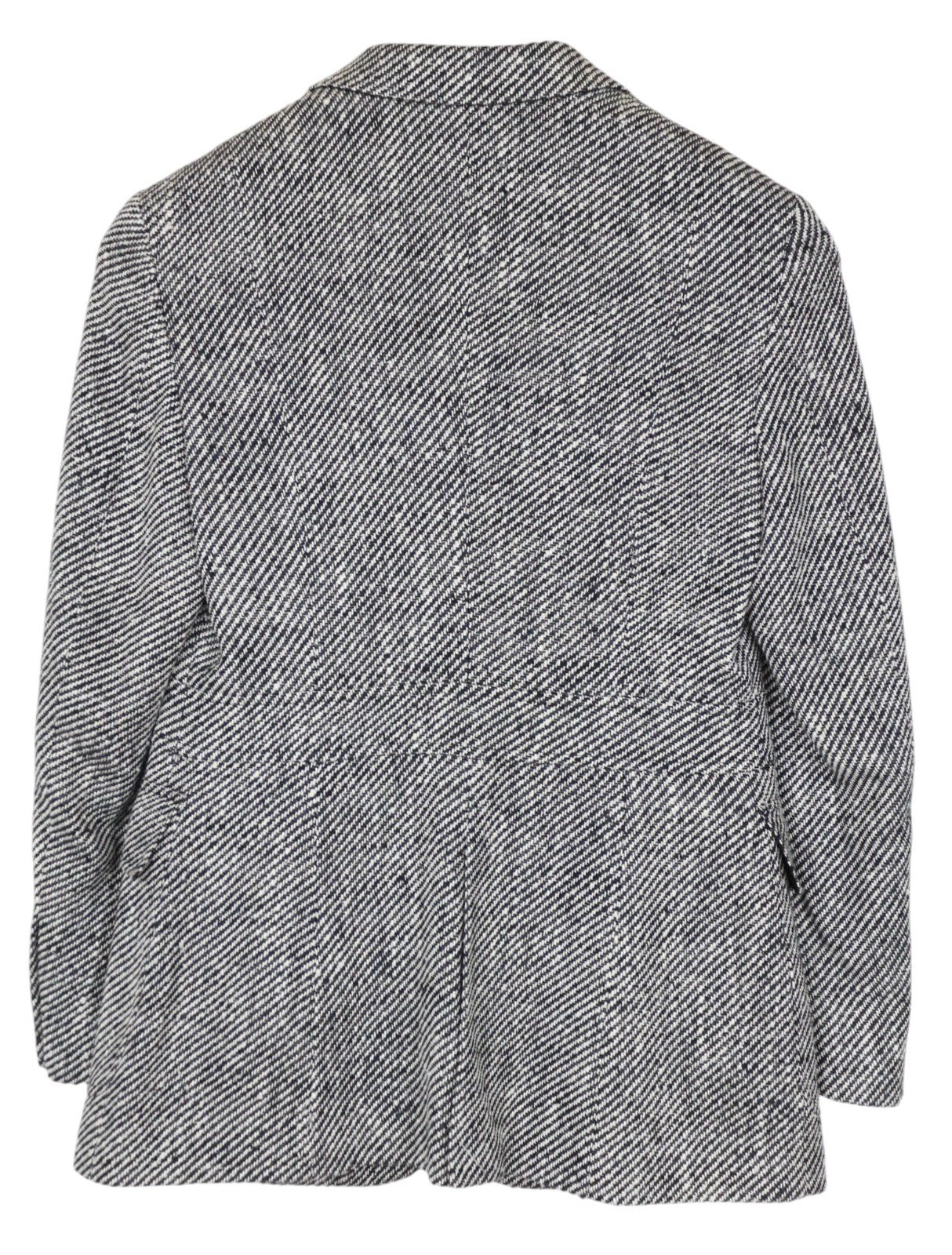 SUITSUPPLY Olivia Women Blazer UK10S Grey Silk Cotton Peak Lapel Classic Lined