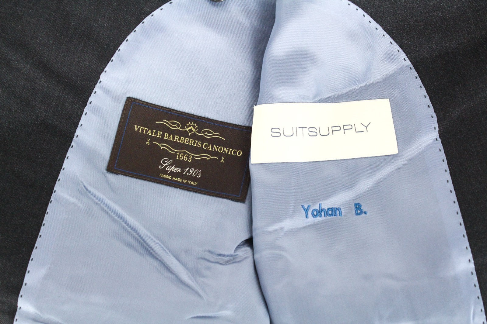 SUITSUPPLY La Spalla Men Suit UK44S Single-Breasted Pure Wool Grey 2 Piece