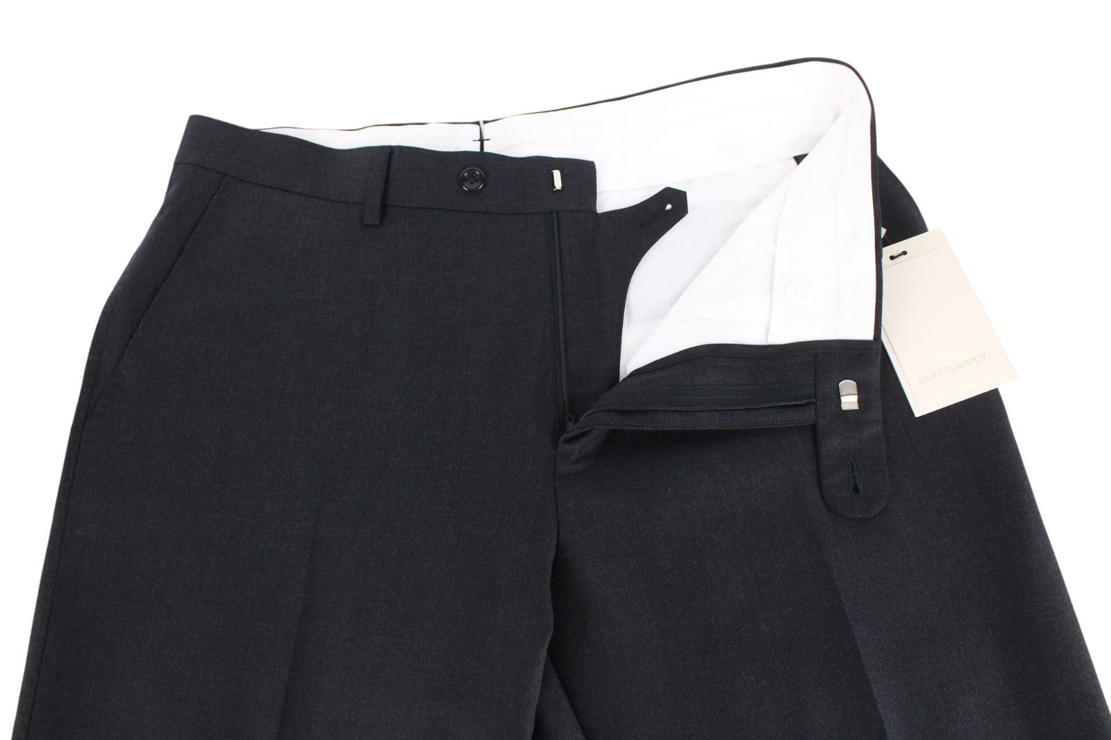 SUITSUPPLY La Spalla Men Suit UK44S Single-Breasted Pure Wool Grey 2 Piece