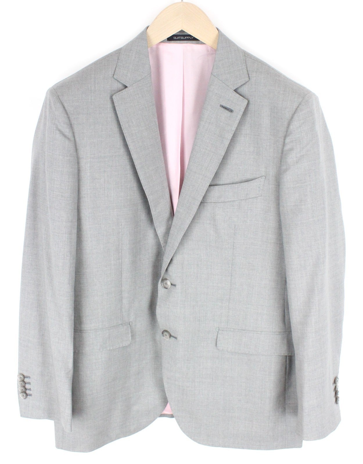 SUITSUPPLY La Spalla Men Suit UK40S Single-Breasted Classic Wool Grey 2 Piece