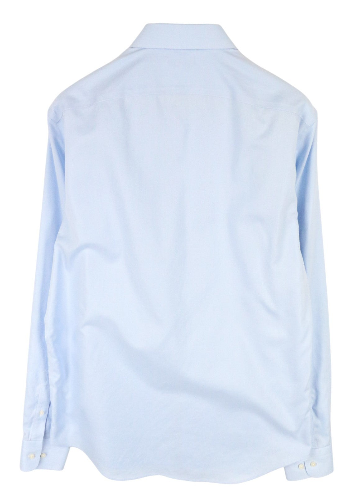 SUITSUPPLY Men Shirt 44L/17 1/2L Slim Pure Cotton Blue Button-Up Twill