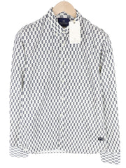 SCOTCH & SODA Ams Couture Men Shirt M White Pure Cotton Patterned Long Sleeved