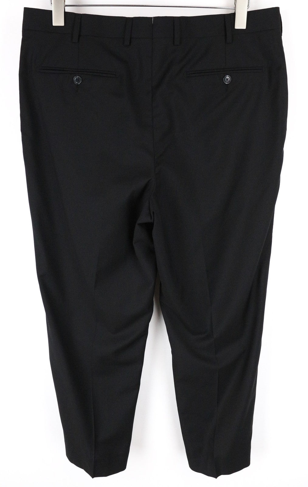 SUITSUPPLY Brescia Men Trousers UK44S Black Lined Wool Pleated Classic Formal